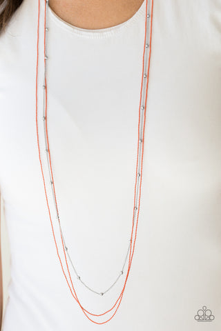 Colorfully Chic Orange Paparazzi Necklace