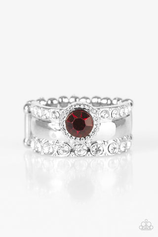 Crown Achievement Red Paparazzi Ring