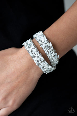 CRUSH to Conclusions White Paparazzi Bracelet