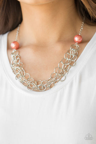 Daring Diva Orange Paparazzi Necklace