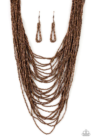 Dauntless Dazzle Copper Paparazzi Necklace