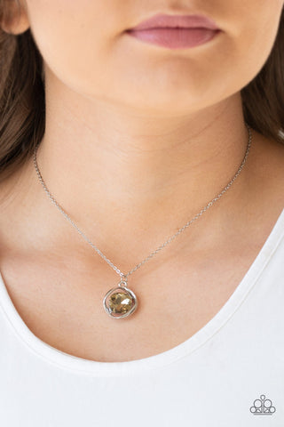 Dazzle in Diamonds Brown Paparazzi Necklace