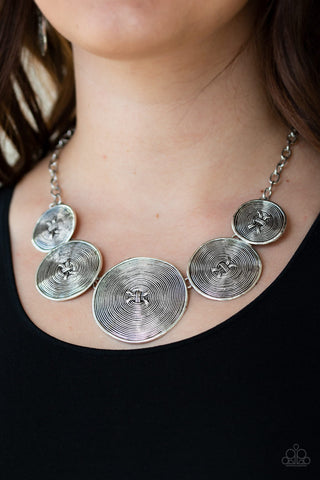 Deserves a Medal Silver Paparazzi Necklace