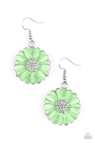 Distracted by Daisies Green Paparazzi Earrings