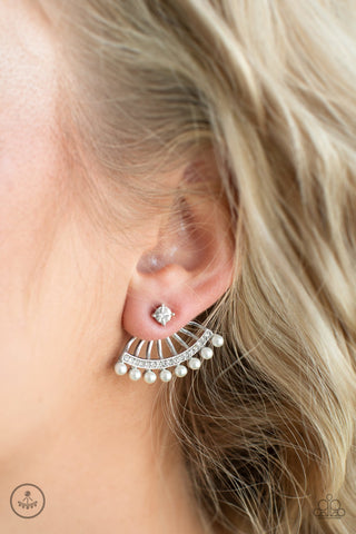 Drama Queen Dimensions White Paparazzi Earrings