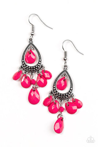 Enjoy the Wild Things Pink Paparazzi Earrings