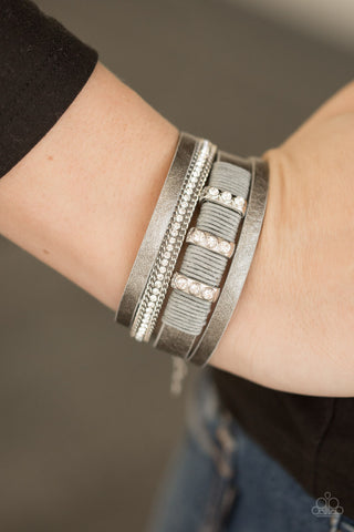 FAME Night Silver Paparazzi Bracelet