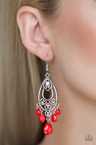 Fashion Flirt Red Paparazzi Earrings