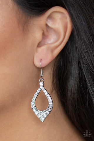 Finest First Lady White Paparazzi Earrings