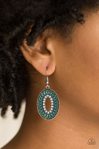 Fishing for Fabulous Green Paparazzi Earrings