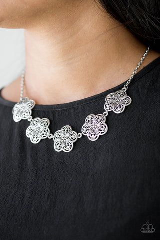 Garden Groove Silver Paparazzi Necklace