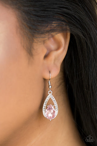 Gatsby Grandeur Pink Paparazzi Earrings
