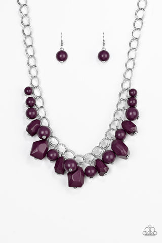 Gorgeously Globetrotter Purple Paparazzi Necklace