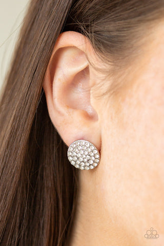 Greatest of All Time White Paparazzi Earrings