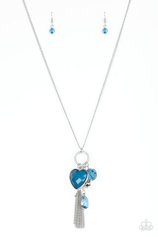 Haute Heartbreaker Blue Paparazzi Necklace