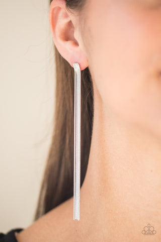 Head to Toe Dazzle Silver Paparazzi Earrings