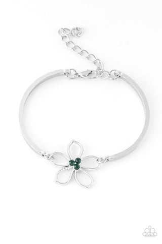 Hibiscus Hipster Green Paparazzi Bracelet