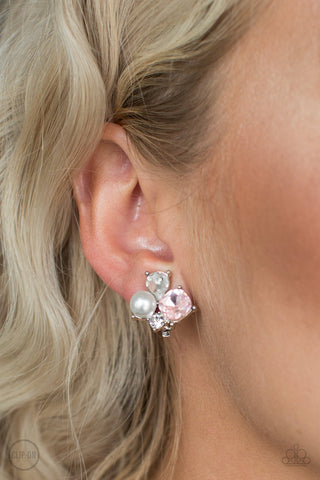 Highly High-Class Pink Paparazzi Clip-On Earrings