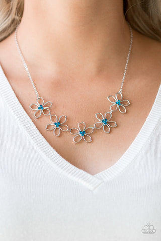 Hoppin Hibiscus Blue Paparazzi Necklace