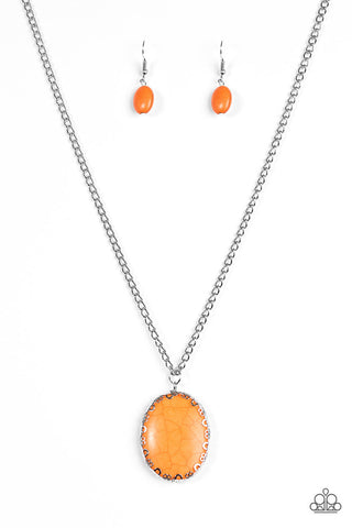 I'll Never DESERT You Orange Paparazzi Necklace