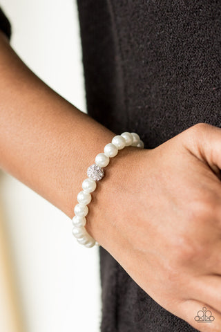 I'm Here for the Bride White Paparazzi Bracelet