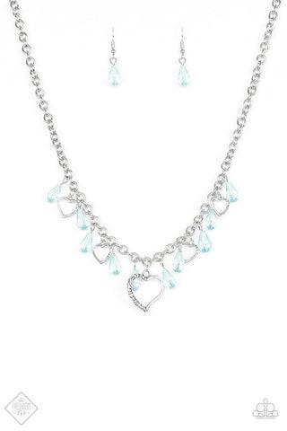 Keep Me in Your Heart Blue Paparazzi Necklace