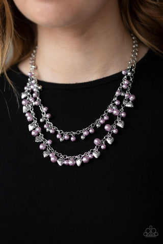 Kindhearted Heart Purple Paparazzi Necklace