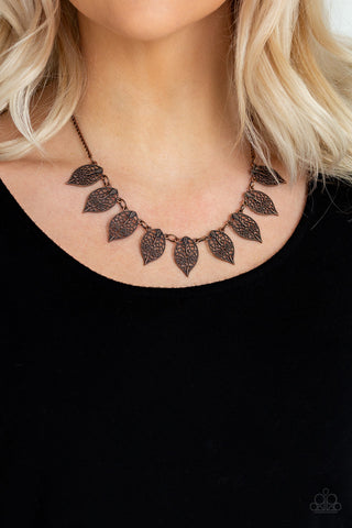 Leafy Lagoon Copper Paparazzi Necklace