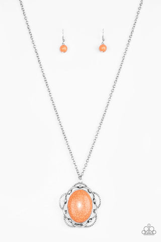 Let Your Dreams Bloom Orange Paparazzi Necklace