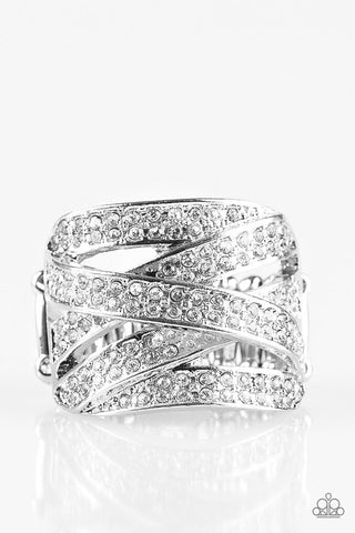 Life in the Glitter Lane White Paparazzi Ring