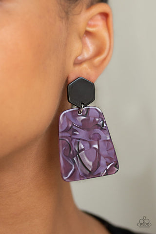 Majestic Mariner Purple Paparazzi Earrings