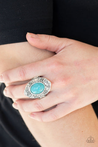 Mega Mother Nature Blue Paparazzi Ring