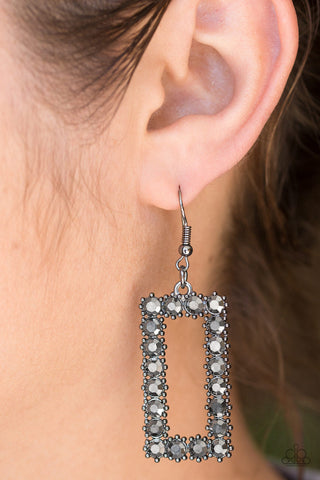 Mirror, Mirror Black Paparazzi Earrings