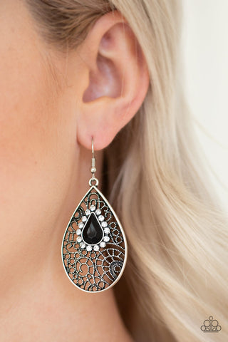 Modern Monte Carlo Black Paparazzi Earrings