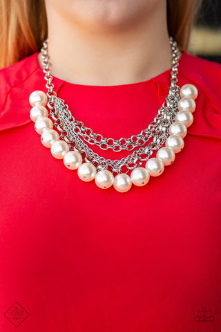 One Way WALL STREET White Paparazzi Necklace