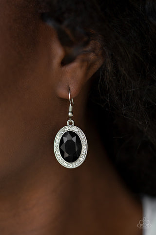 Only FAME in Town Black Paparazzi Earrings