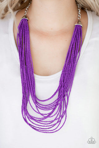 Peacefully Pacific Purple Paparazzi Necklace