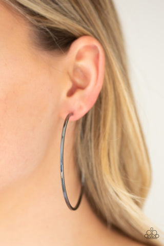 Perfect Shine Black Paparazzi Earrings
