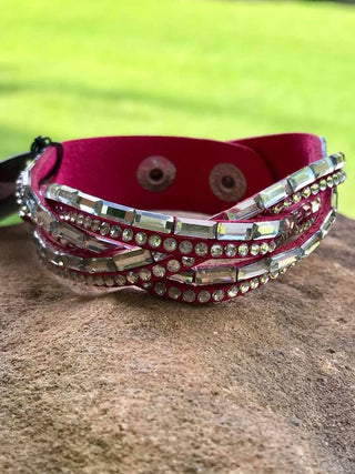 Pink Braided July 2018 Fashion Fix Exclusive Wrap Bracelet