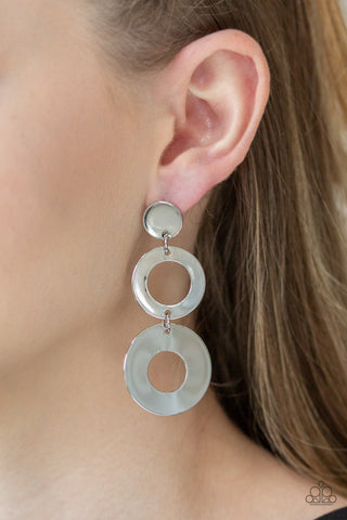 Pop Idol Silver Paparazzi Earrings