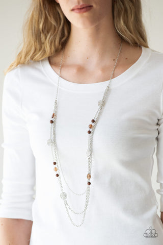 Pretty Pop-tastic Brown Paparazzi Necklace