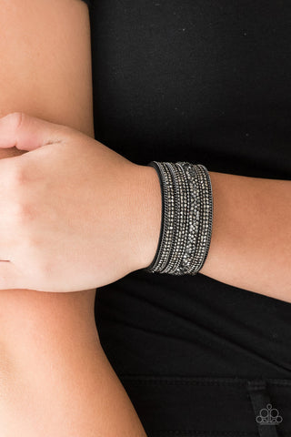 Really Rock Band Black Paparazzi Bracelet