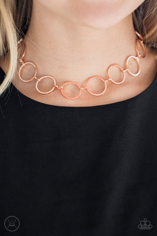 Retro Metro Copper Paparazzi Necklace