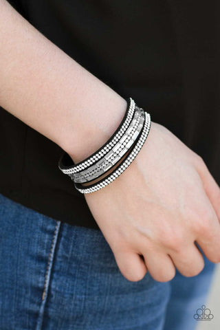 Rhinestone Rock Star Black Paparazzi Bracelet
