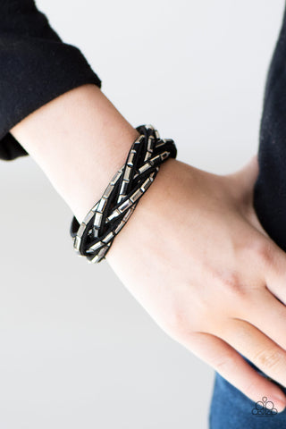 Rock Legend Black Paparazzi Bracelet