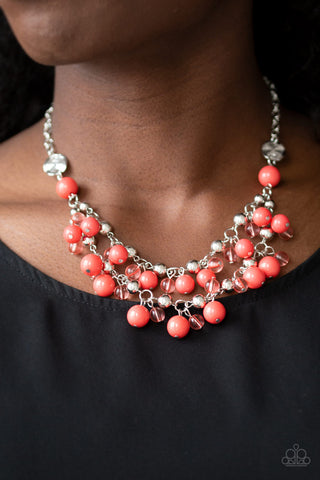 Seaside Soiree Orange Paparazzi Necklace