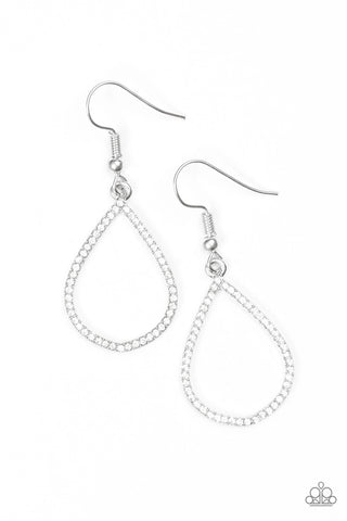 Serene Shine White Paparazzi Earrings