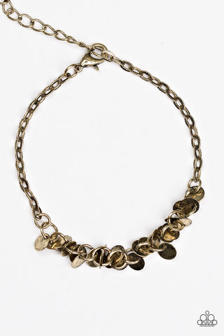 Shimmer Train Brass Paparazzi Bracelet