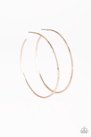 Sleek Fleek Rose Gold Paparazzi Earrings