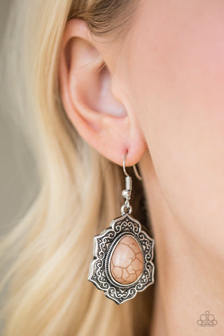 So Santa Fe Brown Paparazzi Earrings